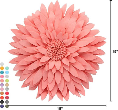 Contempo Lifestyles 3D Daisy Flower Pillow - Patented Design, Couch & Bed Decoration (18" Flower, 16" Pillow with Insert, Peach)