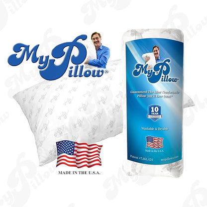 MyPillow Bedding Bed Pillows for Sleeping Queen Size, Set of 2, for Back, Stomach or Side Sleepers - My Pillow Classic Pillow [Queen, Medium]