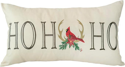 Donna Sharp 2-Piece Holly Forest Holiday Themed Decorative Throw Pillow Set - Pillows for Couch, Sofa, Beds, and Chairs - Includes 18" x 18" Square & 12" x 22" Rectangular Pillows