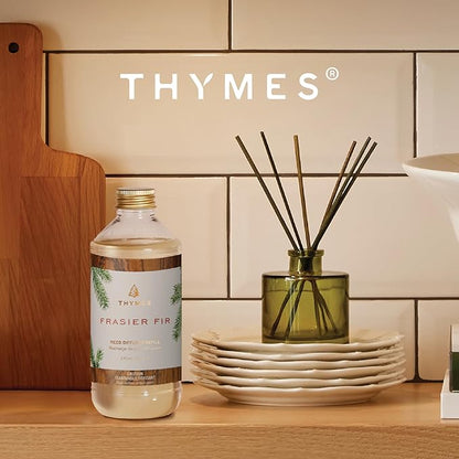 Thymes Reed Diffuser Oil Refill - Diffuser Oils Scents for Home Refill - Use for Reed Stick Room Air Fresheners (Frasier Fir, 7.75 fl oz)