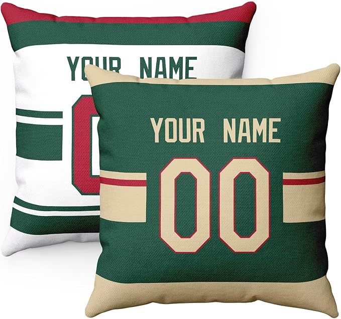 ANTKING Minnesota Throw Pillow Personalized Custom Any Name and Number for Men Women Boy Gifts