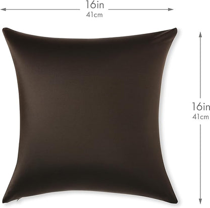 PILLOWY 16" x 16" Throw Pillow - Black: 1 PCS Luxurious Premium Microbead Pillow with 85/15 Nylon/Spandex Fabric. Forever Fluffy, Outstanding Beauty & Support. Silky, Soft & Beyond Comfortable