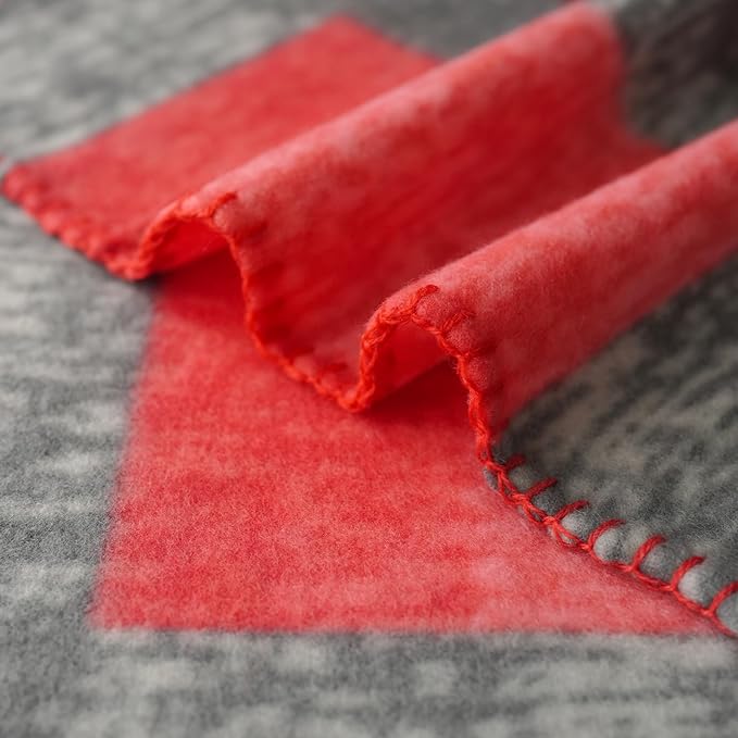 ZYFZCYBL Fleece Throw Blankets for Couch Bulk Lightweight Warm Soft Cozy Blanket 6 Pack Bulk Fleece Blanket Solid for Bed Couch Office Gifts Outdoor 50 x 60 inch （Red and Grey）