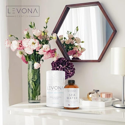 Levona Scent Sea Water Essential Oils for Diffuser for Home - Hotel and Home Luxury Scents - Fragrance Oil - Diffuser Oils Scents - Oil Diffuser Essential Oils for Humidifiers - 700Ml Aroma Oil Blend