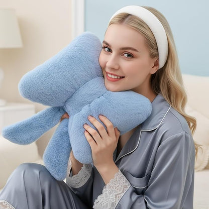 2 Pcs Blue Bow Pillow Faux Fur Blue Throw Pillows Soft Furry Coquette Decorative Cushion Cute Plush Bow Decor for Xmas Girls Home Room Bed Sofa Couch Car Gifts, 12 * 16 Inch