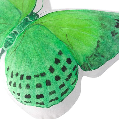 JWH 3D Butterfly Throw Pillow Decorative Animal Throw Pillow Stuffed Plush Lovely Accent Pillow Case Print Pillowcase Cute Cushion for Bed Couch Living Room Home 13x15 Inch Bright Green