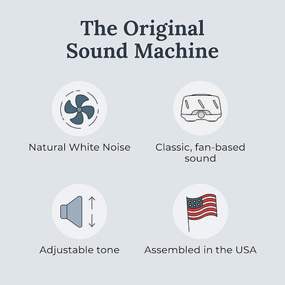 Yogasleep Dohm Uno White Noise Sound Machine, Real Fan Inside for Non-Looping White Noise, Sleep Aid, Office Privacy & Meditation for Adults & Baby, Registry Gift (White)