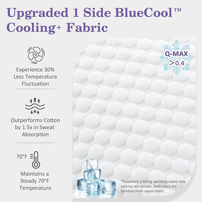 HOMELAB Adjustable Shredded Memory Foam Pillow Queen Size, Cooling Bed Pillow for Sleeping with Removable Cover, Medium Pillow for Side Stomach & Back Sleepers, 1 Pack 20"x28"