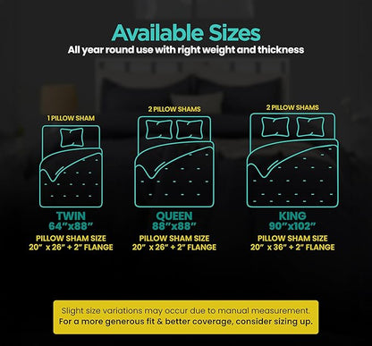 Twin Comforter Set 2 Piece Grey by Utopia Bedding, Comforters Twin Size, Bedding Comforters Sets, Down Alternative Soft Bed Set, 1 Comforter (64 x 88 inches) 1 Pillow Shams (20 x 26 inches)"