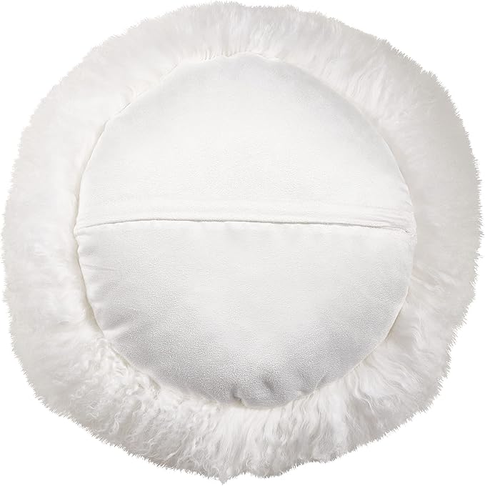 SARO LIFESTYLE Mongolian Lamb Fur Poly Filled Throw Pillow