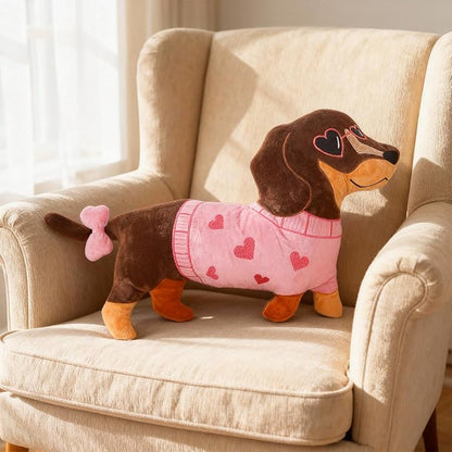 Valentines Day Dachshund Pillow Weiner Dog Valentine's Day Decorations Dachshund Throw Pillows Gifts for Adults Women Friends