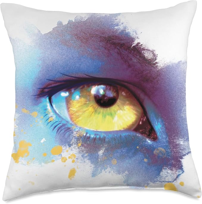 Avatar: The Way of Water Na’vi Golden Eye Watercolor Throw Pillow