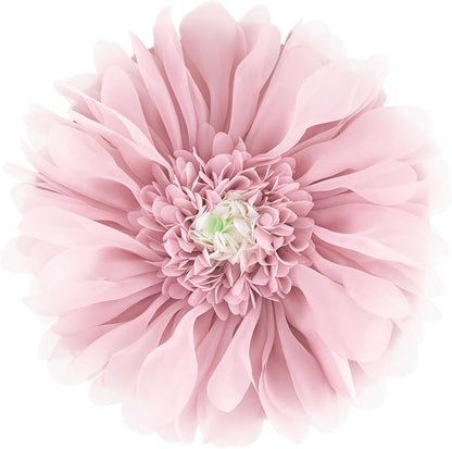 Handmade 3D Flower Round Throw Pillows Cute Decorative Daisy Accent Pillow Modern Farmhouse Elegant Cushion for Bed Couch Chair Car Bedroom Living Room Home Decor Gift 12 Inch Rose Gold