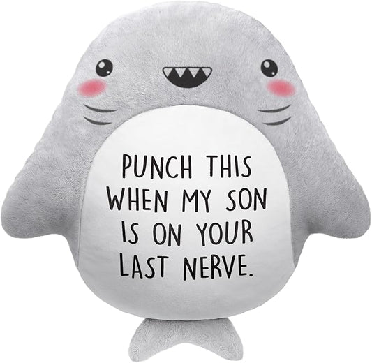 Funny Daughter in Law Gifts - Novelty Cute Shark Pillow- Wedding/Bridal Shower/Birthday Gifts for Daughter in Law, Future DIL, Sons Girlfriend, 15”×15”