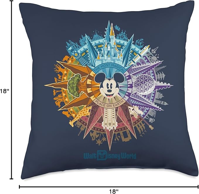 Walt Disney World 50th Anniversary Mickey Mouse Throw Pillow
