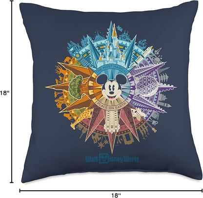 Walt Disney World 50th Anniversary Mickey Mouse Throw Pillow