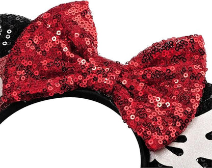 FANYITY Mouse Ears, Sequin Mouse Ears Headband for Girls Women Halloween Birthday Party (Rw)