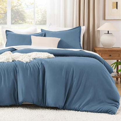 Litanika Comforters Twin XL Size Ocean Blue, 2 Pieces Lightweight Solid Bedding Set & Collections, All Season Fluffy Bed Set (68x92 Inches Comforter & 1 Pillowcase)