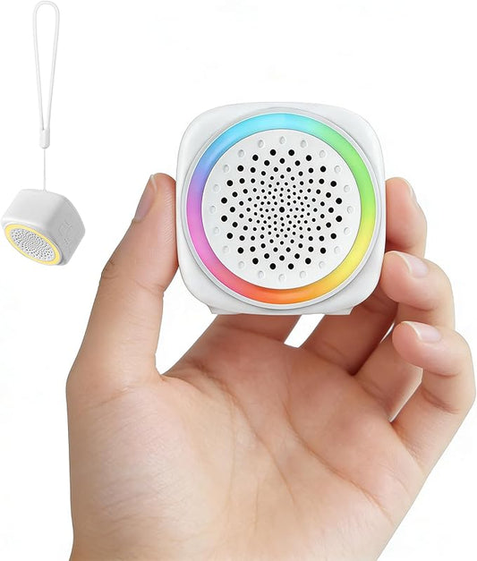 Portable Sound Machine for Baby Adults Travel, 26 Nature Sounds, 9 Color Night Light, Adjustable Volume, 3 Timers Memory Function Mini White Noise Sound Machine for Sleeping Office Privacy Hotel Gift