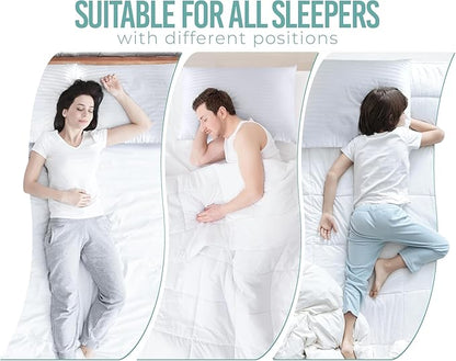 Utopia Bedding Bed Pillows King Size Set of 4 (White), Premium Soft Hotel Pillows, Original Down Alternative Filling, Pillow for Sleeping, Cooling Pillow for Back, Stomach and Side Sleeper