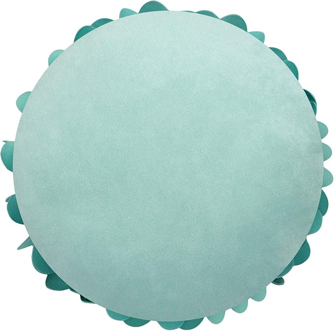 Contempo Lifestyles Flower Pillow – Decorative Pillow 3D Round Throw Pillows for Home Décor – Handmade Sweetheart Flower Pillow for Bed & Couch-Sunflower Pillow - 13 Inch Light Blue