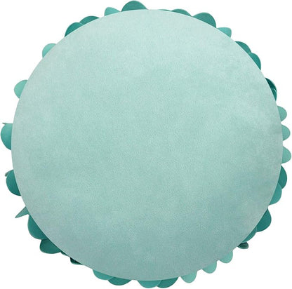 Contempo Lifestyles Flower Pillow – Decorative Pillow 3D Round Throw Pillows for Home Décor – Handmade Sweetheart Flower Pillow for Bed & Couch-Sunflower Pillow - 13 Inch Light Blue