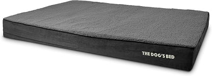 The Dog’s Bed Orthopedic Memory Foam Dog Bed Mattress, Plush Fabric, Grey Plush, XXXL, 6-Inch