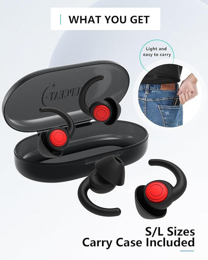 Reusable Ear Plugs for Sleeping, Noise Reduction, Concerts, Travel, Work,