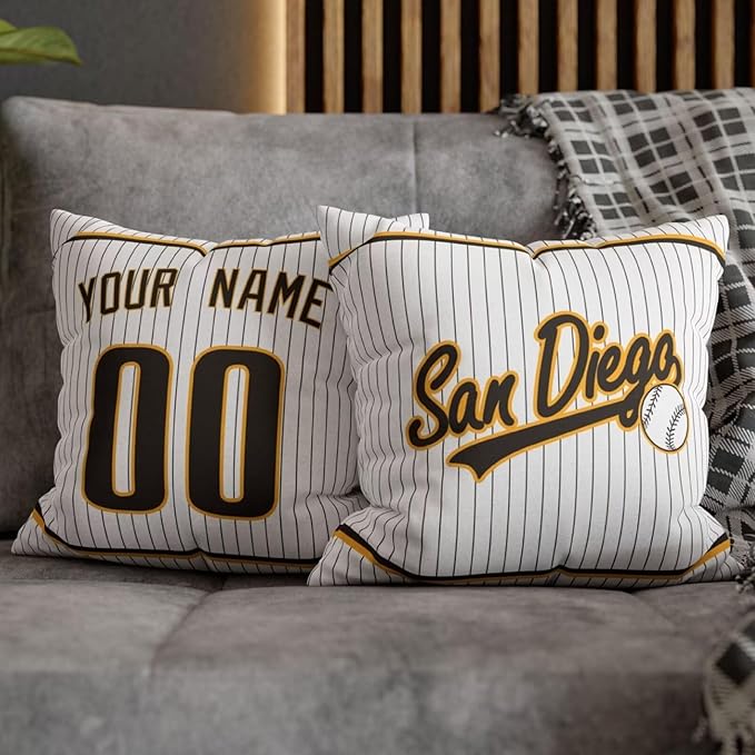 ANTKING San Diego Throw Pillow Custom Name and Number for Men Women Boy Personalized Gift