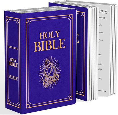 Holy Bible Pillow, Bible Pillow Book Plush That Opens, Home Aesthetic Room Decorative, Soft Stuffed Pillows, Christmas Cartoon Throw Pillows (Purple)