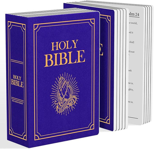 Holy Bible Pillow, Bible Pillow Book Plush That Opens, Home Aesthetic Room Decorative, Soft Stuffed Pillows, Christmas Cartoon Throw Pillows (Purple)