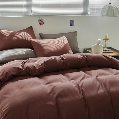Houseri Brick Red Comforter Full Size, 3 Pcs Blackish Purple Plum Bedding Sets Full Comfy Soft Teen Girls Women Vintage Brick Aubergine Comforter Sets Dark Brown Purple Bed Quilts Blankets Full