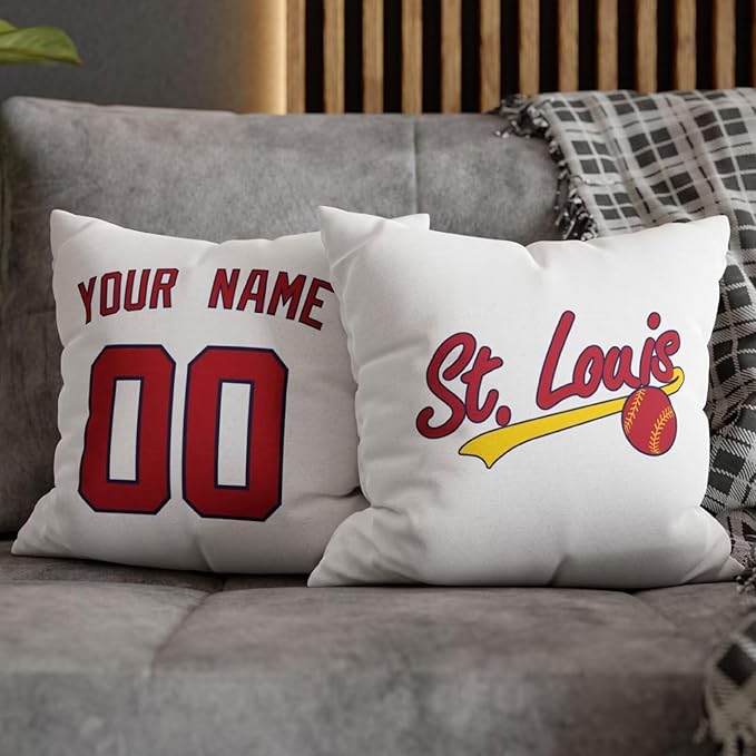 ANTKING St. Louis Throw Pillow Custom Name and Number for Men Women Boy Personalized Gift