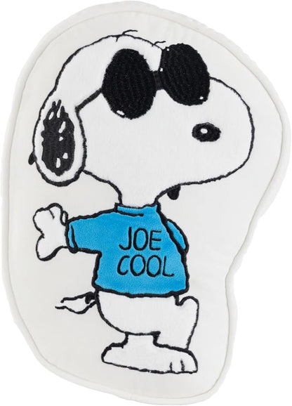 Berkshire Peanuts® Plush Throw Pillow, Gift Idea, Snoopy Cute Character Shaped Cushion, Soft Cozy Decor for Bed Couch Chair(Joe Cool Pillow All Colorways, 15.5’’ L)