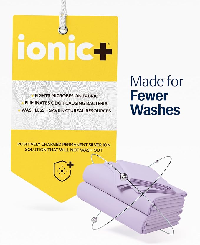REST® Evercool®+ Starter Sheet Set, Full Size Lavender, Breathable Bed Sheet for Hot Sleeper and Night Sweats, with Pillowcases, Ionic+ Self-Cleaning Silver Yarn for Sensitive Skin, 3PCS No Flat Sheet