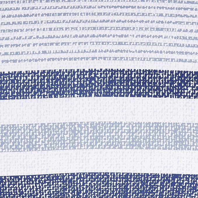Amazon Basics Twin/Twin XL Size Ultra-Soft Lightweight Microfiber Reversible 2-Piece Bedding Comforter Set, Blue Denim/Beige Stripes