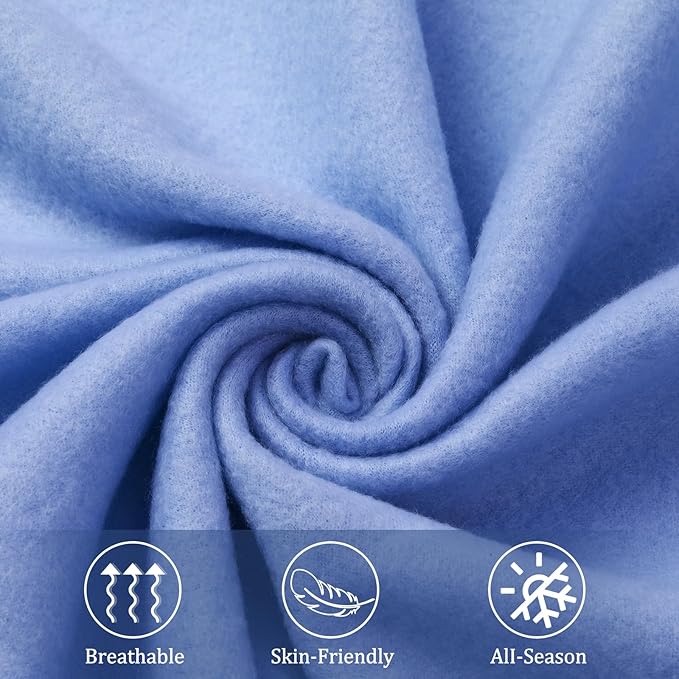 Kinlop Fleece Blanket Bulk 60 x 50 Inch Soft Lightweight Fleece Cozy Blanket Warm Throw Plush Pet Throw for Bed Couch Sofa Home Office Wedding Gifts Travel Camping(Soft Velvet Blue)