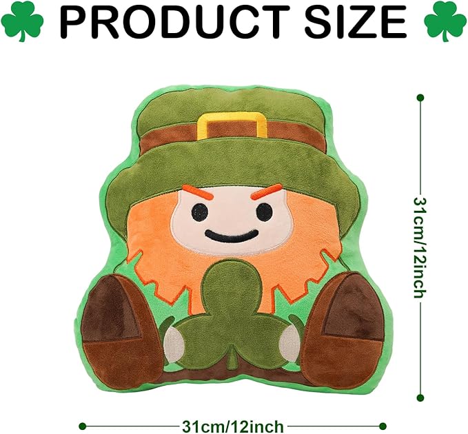 St Patricks Day Pillow Gnome Shamrock Throw Pillows Saint Patricks Day Leprechaun Decorations Irish Gifts Home Sofa Decor for Adults Women Friends