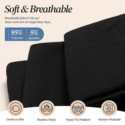 Headbands for Women, 8 Pack Non-Slip Moisture Wicking Sports Wide Head Bands, Stretchy Elastic Fabric, Multiple Colors Securing Hair for Fashion, Sports, Yoga, Running, Daily Life