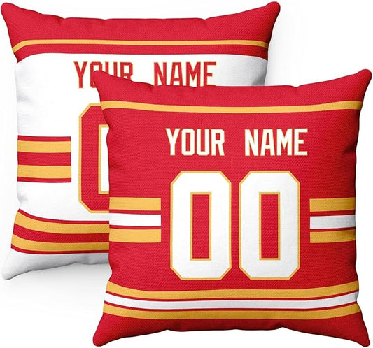 ANTKING Calgary Throw Pillow Personalized Custom Any Name and Number for Men Women Boy Gifts