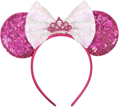 FANYITY Mouse Ears, Sequin Mouse Ears Headband for Girls Women Halloween Birthday Party (BD)