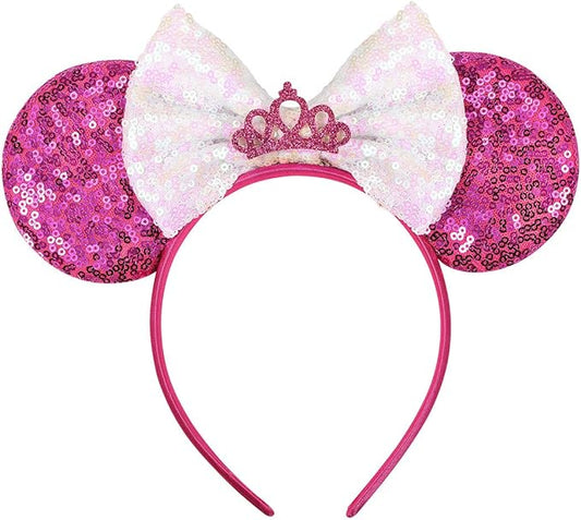 FANYITY Mouse Ears, Sequin Mouse Ears Headband for Girls Women Halloween Birthday Party (BD)
