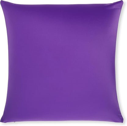 PILLOWY 22" x 22" Throw Pillow - Dark Lavendar: 1 PCS Luxurious Premium Microbead Pillow With 85/15 Nylon/Spandex Fabric. Forever Fluffy, Outstanding Beauty & Support. Silky, Soft & Beyond Comfortable