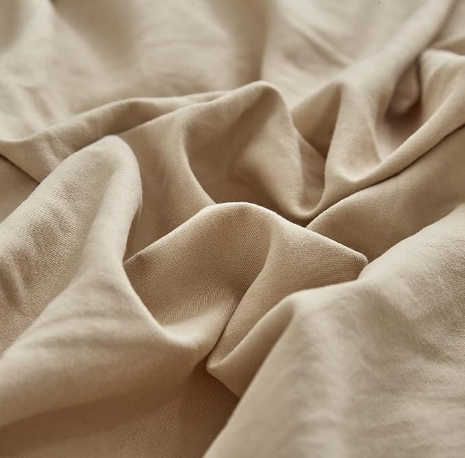 Pureant Beige Comforter Set Full Solid Champagne Bedding Comforter Sets Light Brown Full Comforter for Women Men Khaki Comforter Plain Taupe Full Size Comforter Sets Soft Breanthable Tan Sand Color