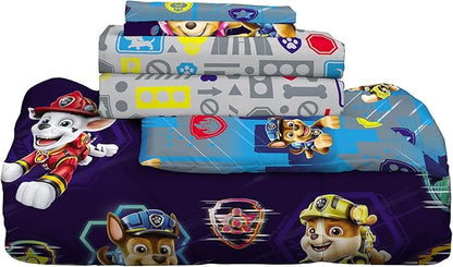 Franco Paw Patrol Kids Bedding Super Soft Comforter and Sheet Set with Sham, 7 Piece Queen Size, (Official Licensed Product)