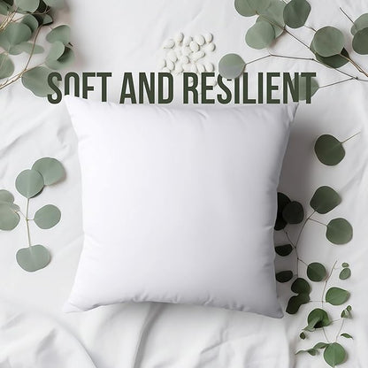 Utopia Bedding Throw Pillows (Set of 1, White) – 18 x 18 Inches Down Alternative Pillows for Bed, Sofa, and Couch - Fluffy Decorative Stuffer Pillow for Indoors & Outdoors