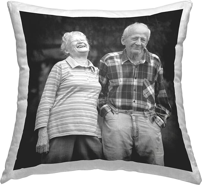 Personalized Throw Pillow – Custom White Square Indoor Cushion 18x18 – Add Your Text – Stupell Industries – Made in USA Home Décor