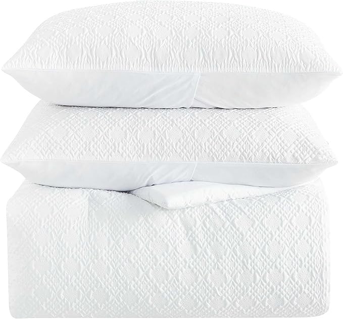 Wrangler - Twin Comforter Set, Soft & Smooth Bedding, Wrinkle-Resistant, 6 Piece Bed Set with Matching Sheet Set, Pillowcase and Throw Blanket for Couch or Bed (Sedona Geometric White)
