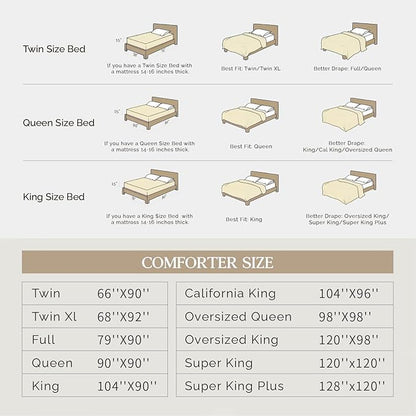 Andency California King Comforter Set Taupe (104x96Inch), Pinch Pleat Cal King Comforter Set 3 Pieces, Oversized King Pintuck Bed Comforter, Microfiber Down Alternative Comforter Bedding Set