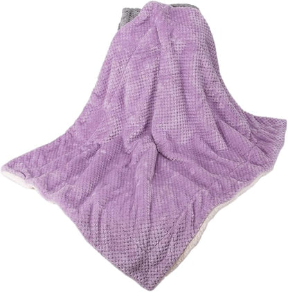 Fuzzy Pet Blanket, Warm and Soft Plush Fleece for Dog or Cat Bed, Couch, Sofa, Travel, Outdoor, Camping (32" x 40", DW-Lavender)